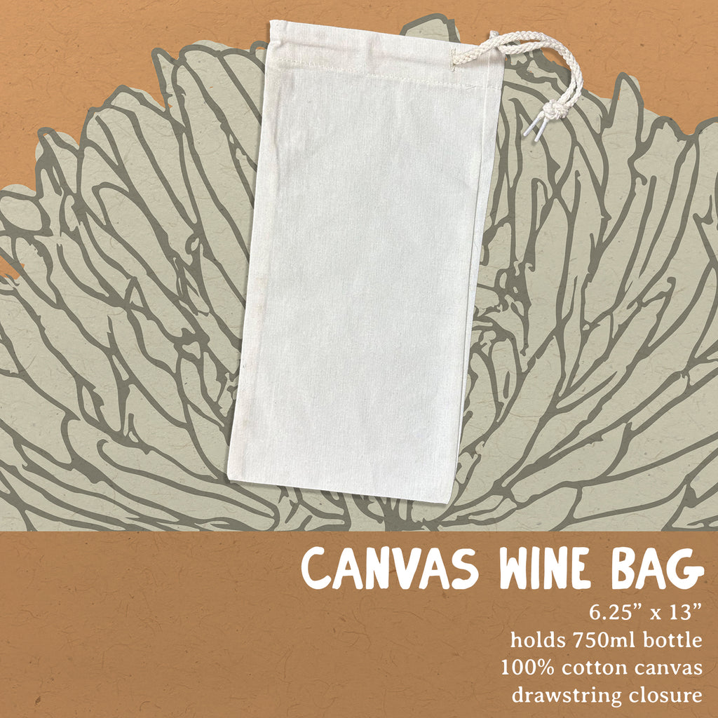 Fantasy Dragon Pencil Illustration - Canvas Wine Bag