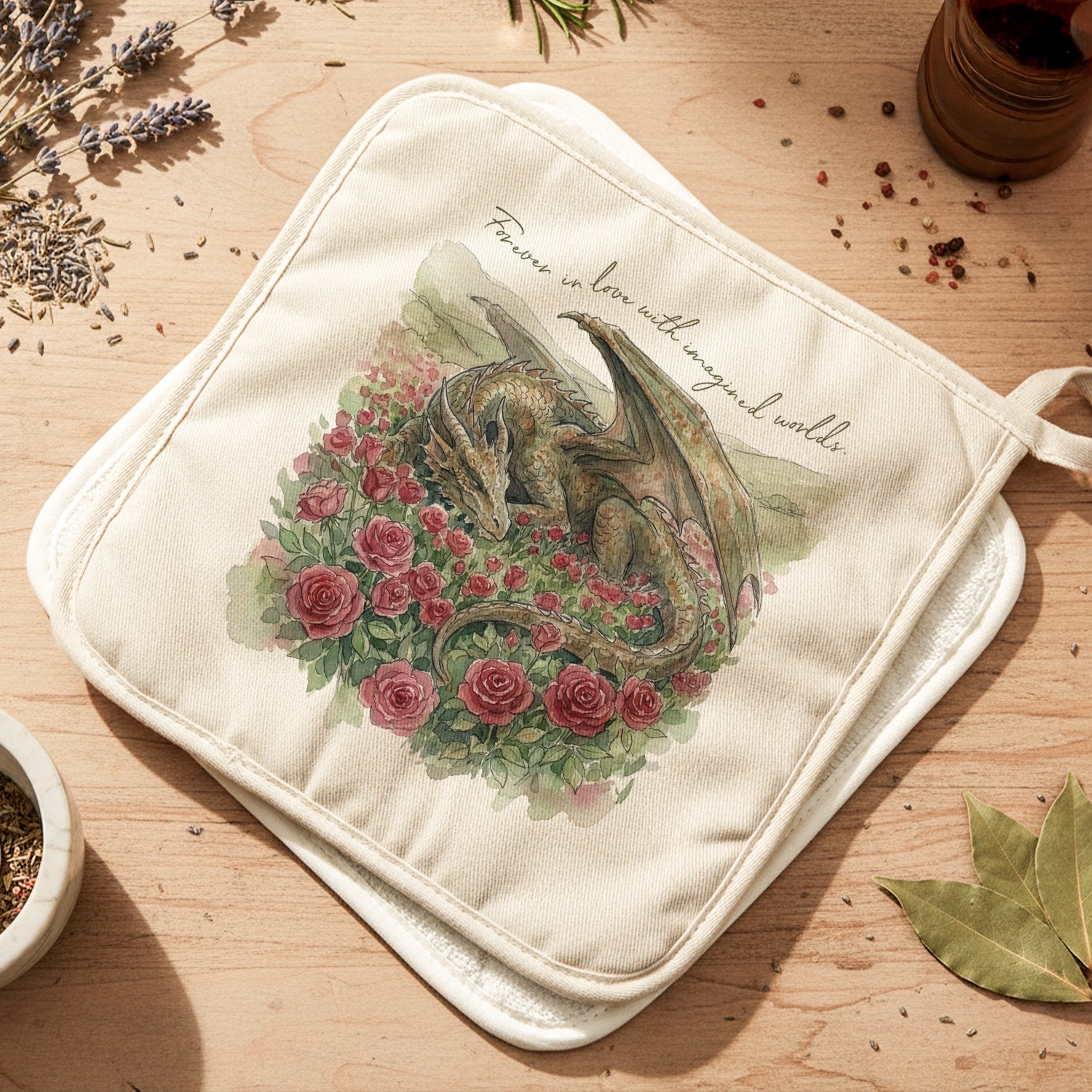 Forever in Love with Imagined Worlds - Cotton Pot Holder