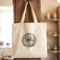 Snuggling Foxes Pencil Illustration - Canvas Tote Bag