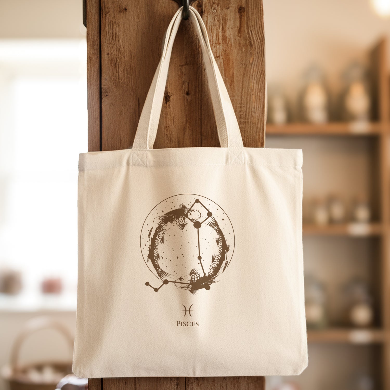 Vintage Zodiac Constellations - Canvas Tote Bag