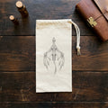 Fantasy Dragon Pencil Illustration - Canvas Wine Bag
