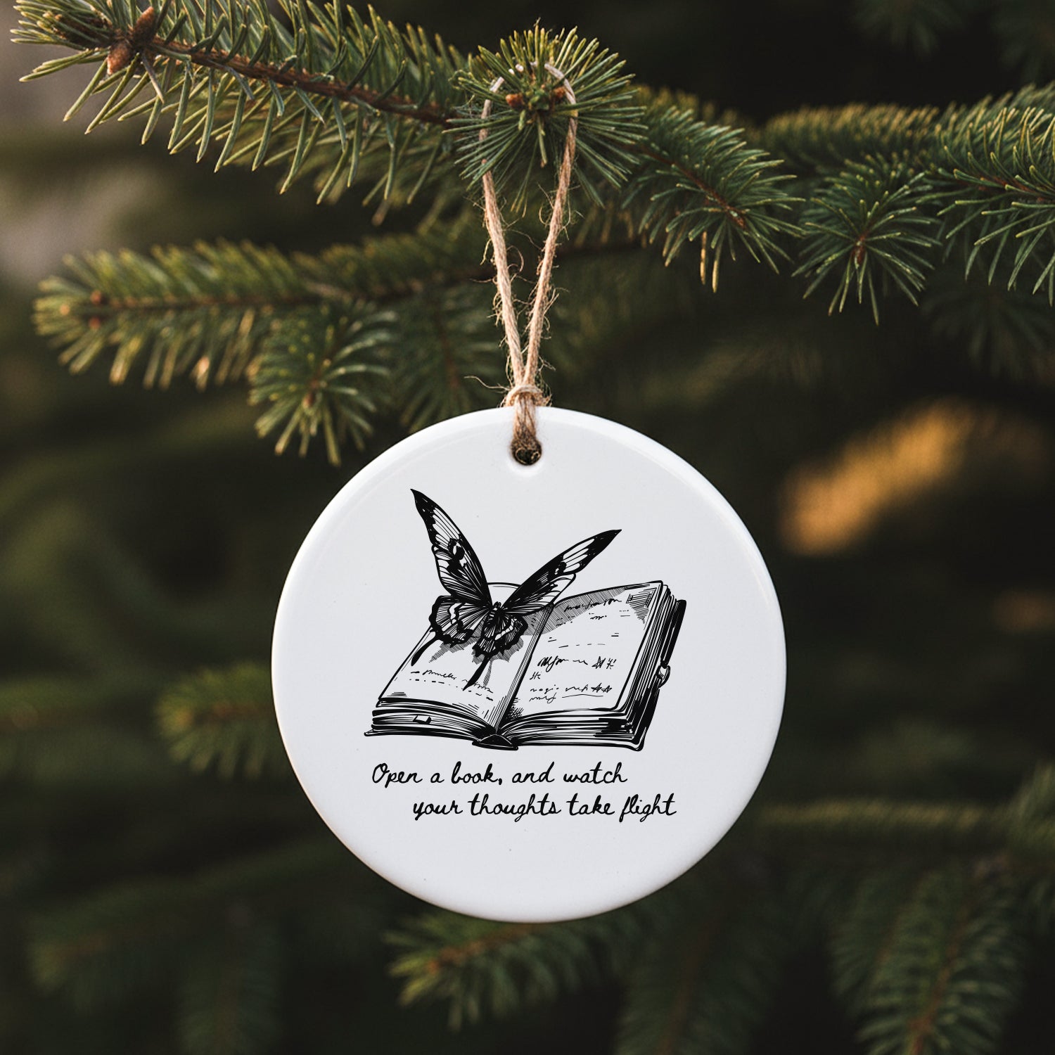 Open A Book & Watch Your Thoughts Take Flight - Ornament