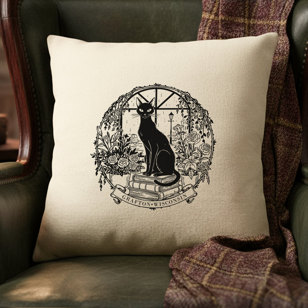 Black Cat Boutique - Custom Square Canvas Pillow