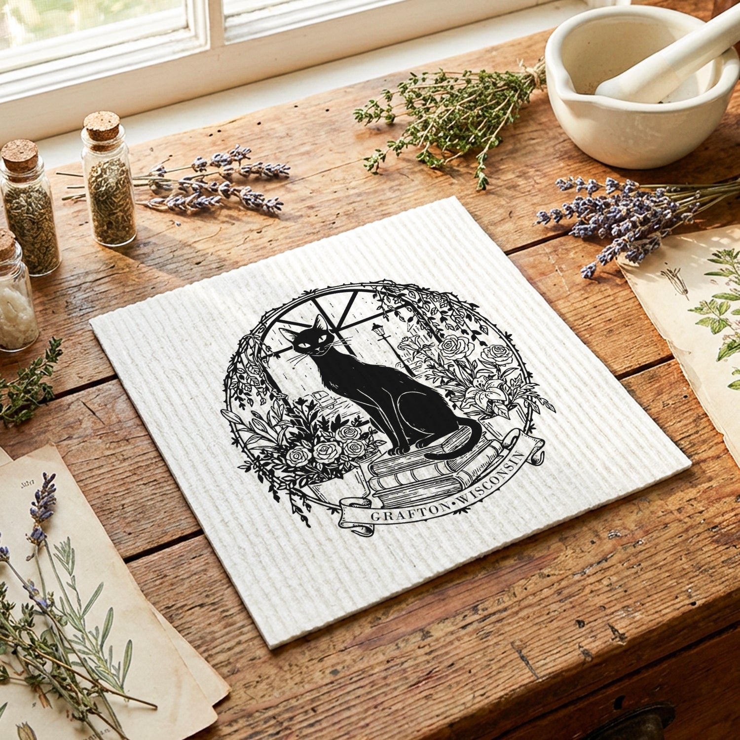 Black Cat Boutique - Custom Swedish Dish Cloth